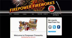 Desktop Screenshot of firepower-fireworks.com