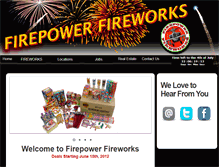 Tablet Screenshot of firepower-fireworks.com